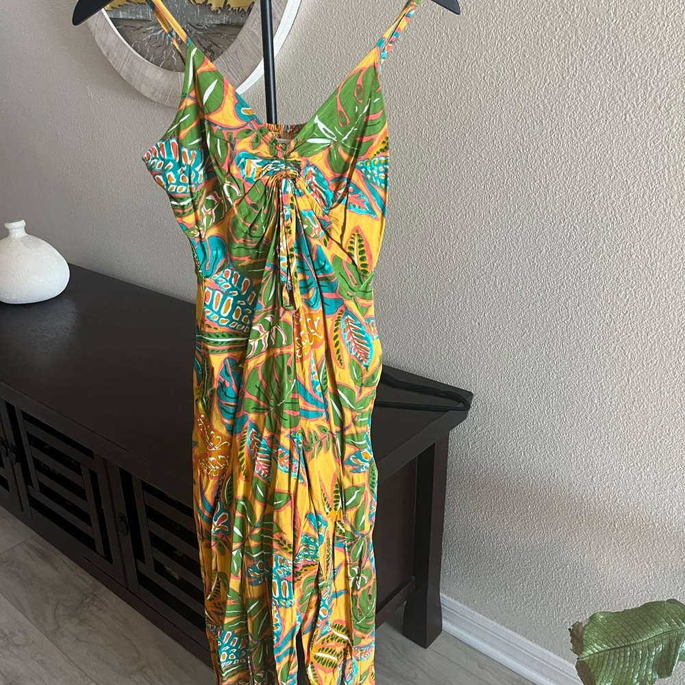 Japna Vibrant Green and Yellow Pantsuit